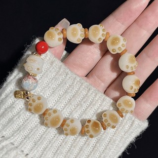 Vòng tay hạt mèo may mắn Vòng tay chân mèo thời trang dành cho nữ Quà tặng Phụ kiện trang sức