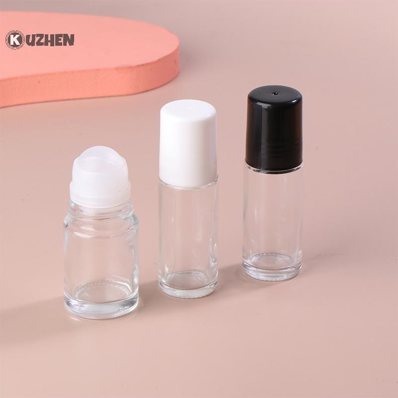Kuzhen 30 / 50ml Thủy Tinh Rỗng Có Thể Đổ Lại Cuộn Trên Chai Con Lăn Nhựa Chai Chống Rò Rỉ Cosmeitic Hộp Đựng Cho s HOT