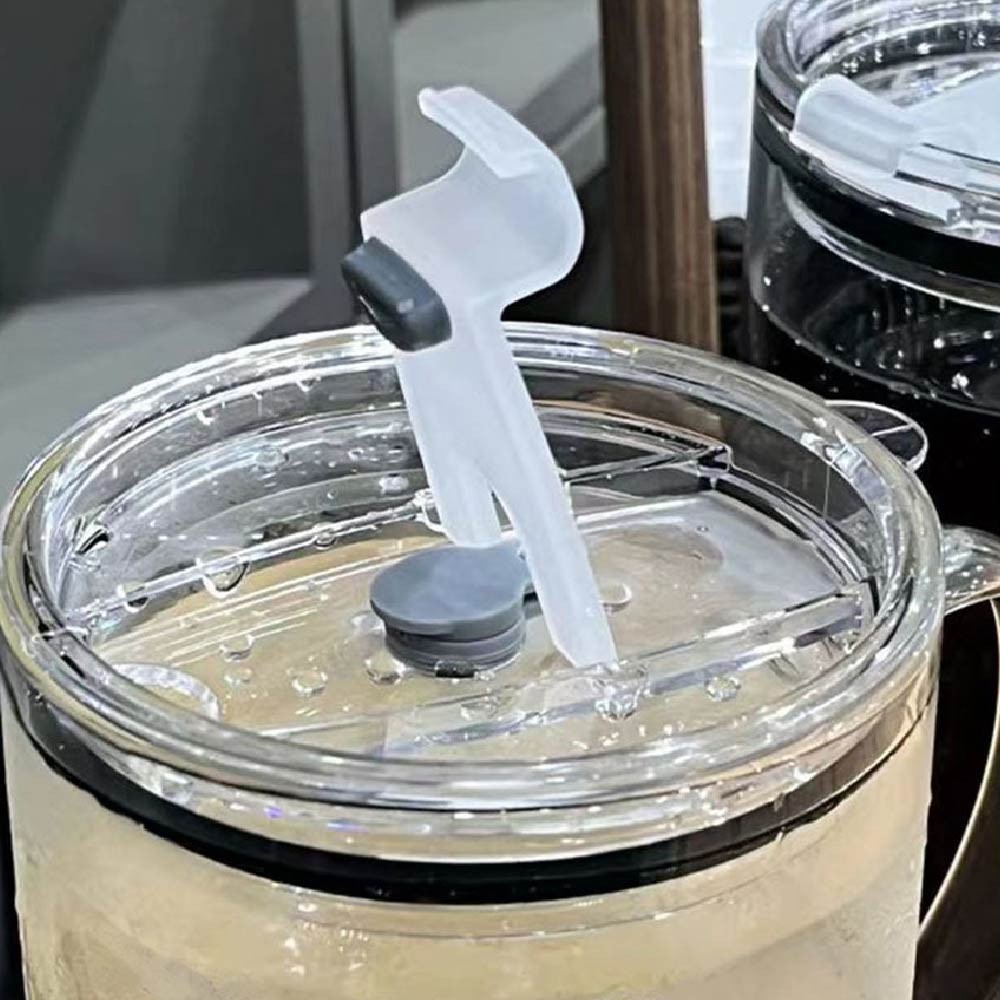 Cốc thủy tinh dung tích lớn 1L có nắp & ống hút | Đồ uống trong suốt cho nước ép, nước, cà phê đá