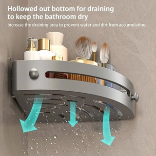 JIGK 1 / 2 / 3 Kệ Phòng Tắm, Giá Để Đồ Nhà Bếp Không Đục Lỗ Dung Tích Lớn, Kệ Góc Phòng Tắm Tam Giác Treo Tường