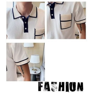 Dịch Thương Chiến Áo sơ mi polo nam tay ngắn ice silk màu phản quang, phù hợp mặc hàng ngày tại văn phòng