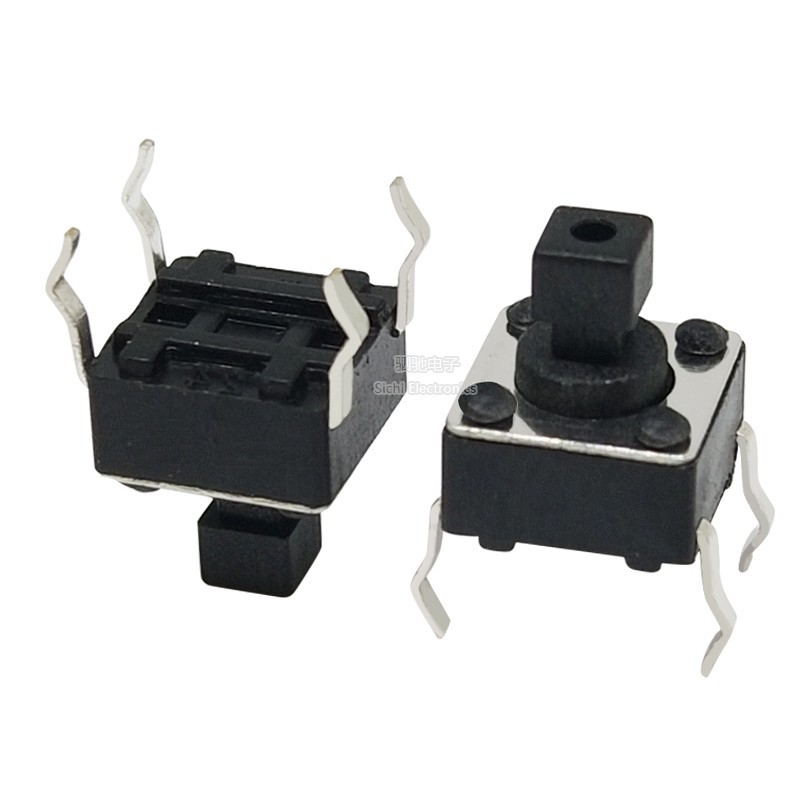 ((10 Cái) 6 * 6 * 7.3MM Công Tắc Tact Đầu Vuông Cắm Thẳng / Miếng Dán 6 * 6 * 7.3 Nút Nhấn Công Tắc Micro Switch