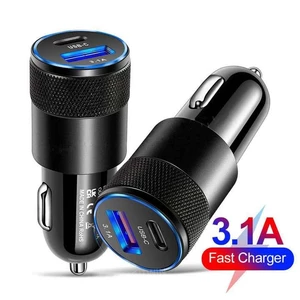 Mới Usb Nhanh Xe Sạc Loại C Pd Sạc Nhanh Điện Thoại Xe Hơi Adapter 12V/24VCho Iphone 13 12 11 Pro Max