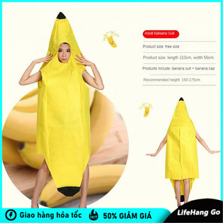 Trang phục Halloween hóa trang cosplay quả chuối độc đáo cho người lớn và trẻ em