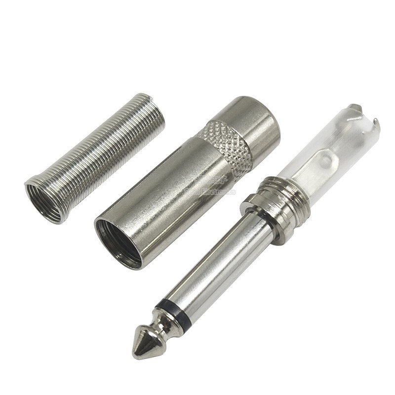 Micro 6.35MM Big Three-Core / Two-Core 6.5 Đầu nối âm thanh Lụa Hàn âm thanh đơn / phích cắm hai kênh
