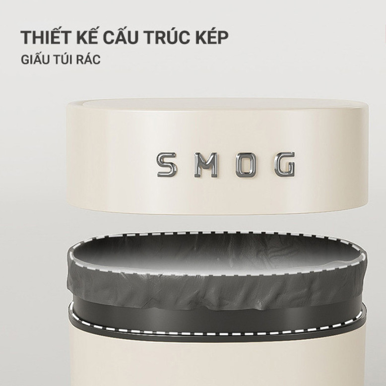 Thùng rác mini để bàn thông minh, thùng đựng rác kiểu dáng hiện đại chất liệu ABS cao cấp siêu tiện dụng