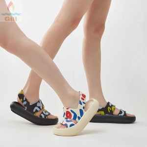 Dép in GILL, Dép đế dày mũi hở EVA, Đế dày đa năng chống trượt Dép thông thường mùa hè