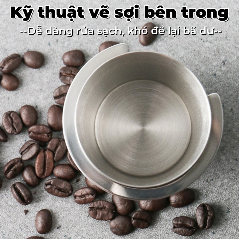Ly Đong Bột Cà Phê Inox 304 Cao Cấp, Dosing Cup Tiện Lợi, Chống gỉ, Tách bột