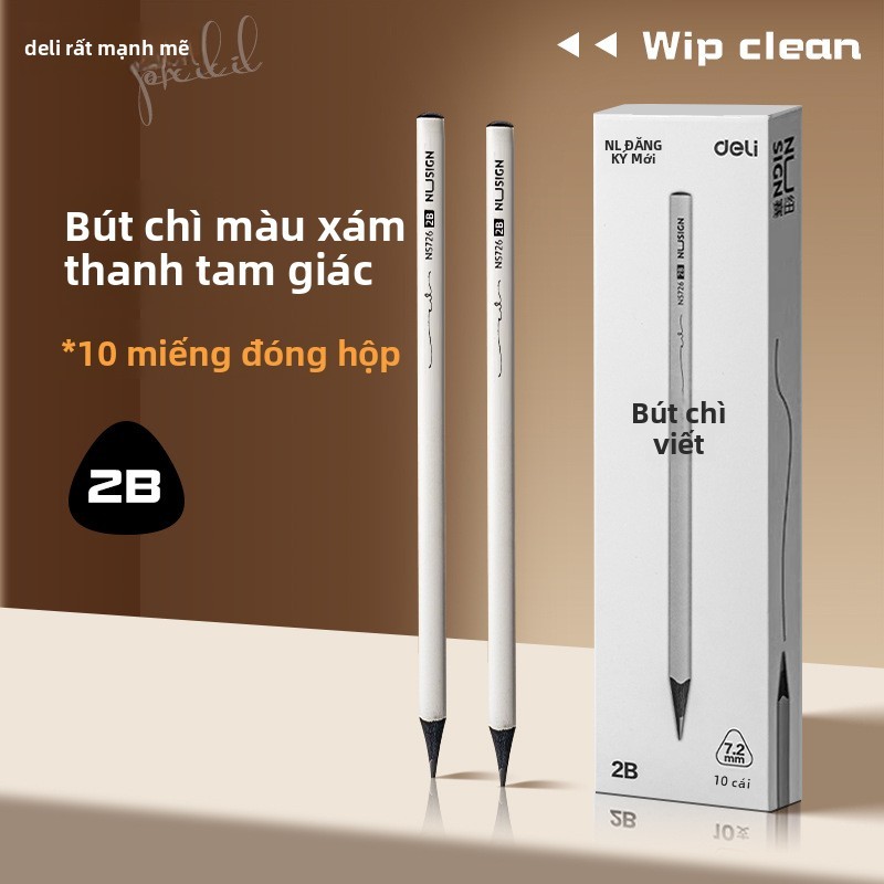 Bút Chì 2B Cho Trẻ Em Gỗ Đen Màu Xám Dành Cho Trường Mầm Non & Học Sinh Lớp 1-2