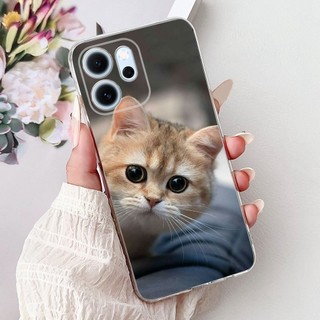 Dành Cho OPPO Reno14 F CPH2743 2025 Mới Thanh Lịch Họa Tiết Mèo Họa Tiết Hoa Reno 14F 5G Ốp Điện Thoại TPU Silicon Mềm