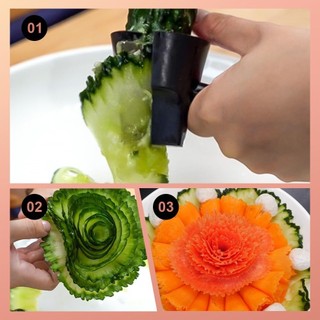 Máy uốn rau củ 2026 Máy gọt vỏ cà rốt dưa chuột Máy cắt xoắn ốc Dụng cụ cắt chạm khắc rau củ Dụng cụ trang trí mài hoa cho mô hình rau củ thép không gỉ di động nhỏ gọn bền bỉ an toàn