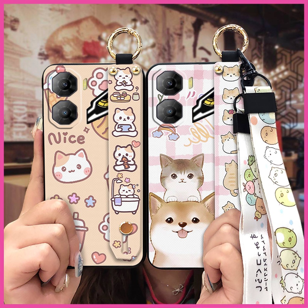 Túi Điện Thoại Silicon Ốp lưng ZTE Nubia Neo3 5G Giá Đỡ Điện Thoại Anime Ốp Lưng Chân Đế Hoạt Hình Dây Đeo Tay Bền Dây Đeo Tay Thiết Kế Thời Trang Dễ Thương Chống Bụi Bẩn Chống Thấm Nước