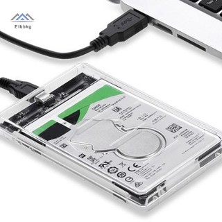 ELBBKG 2.5or3.0 Inch Ổ Cứng Ngoài Trong Suốt HDD SSD Ốp Lưng Micro-b Sang USB3.1 4TB Ổ Cứng Tương Thích UASP SATA III Laptop Mới