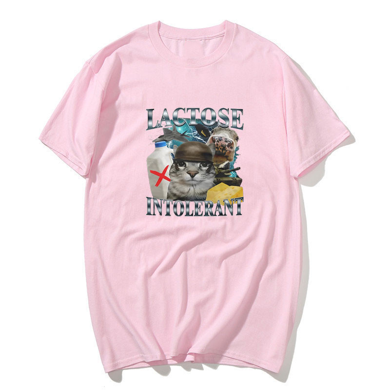 Áo Thun Cotton Nam/Nữ Phong Cách Retro Với Họa Tiết Mèo Meme Ngộ Nghĩnh, Quá Khổ, Thích Hợp Mặc Thời Trang Mọi Lứa Tuổi