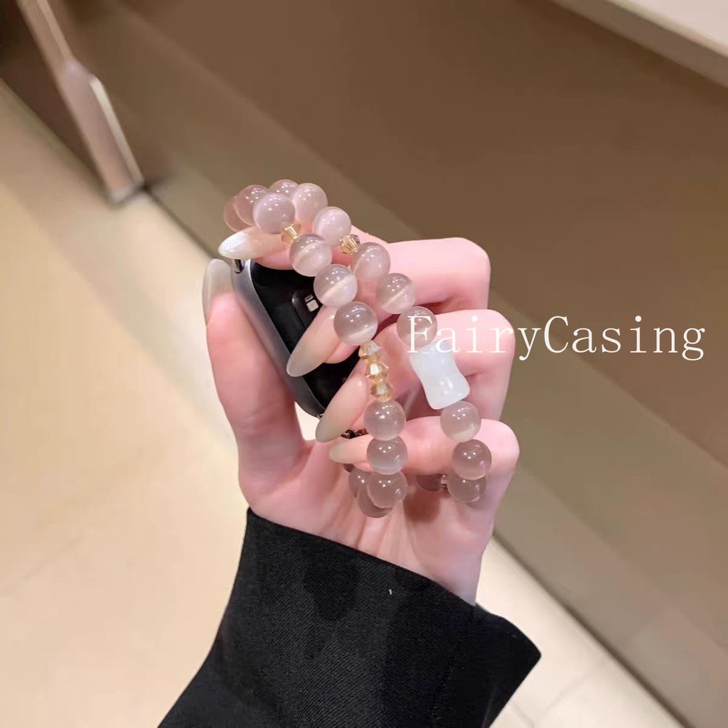 Dây Đeo Trang Sức Cho Xiaomi Mi Band 10 8 9 7 6 5 4 3 Dây Đeo Tay Sang Trọng Mắt Đá Vòng Tay Dây Chuyền Cho Mi Band 8 9 Pro Band