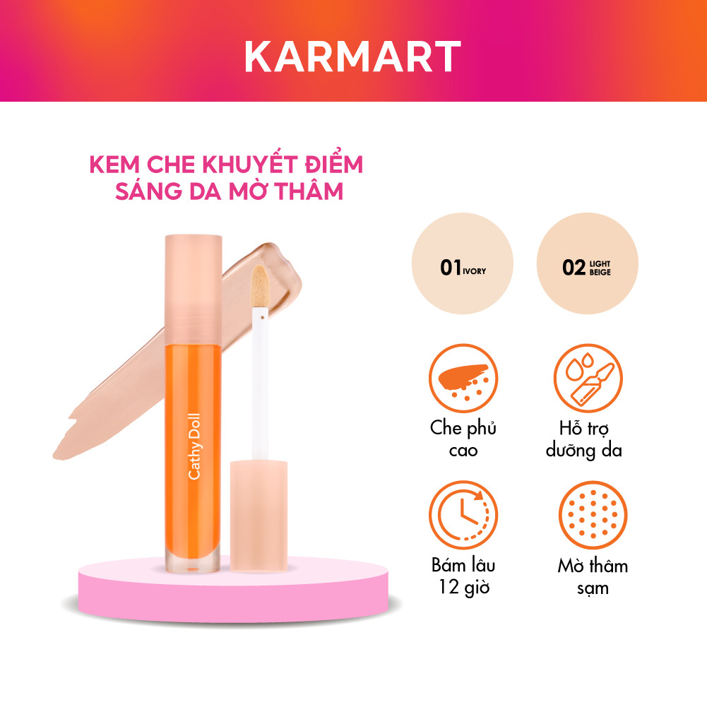 Kem Che Khuyết Điểm Cathy Doll Sáng Da Mờ Thâm, Không Tạo Rãnh Nhăn Vit ...