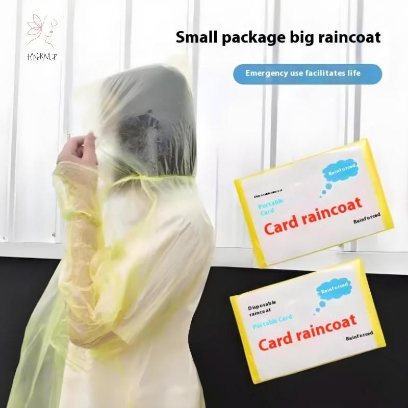 HNKMP 5 chiếc Áo mưa khẩn cấp di động để đi bộ đường dài, du lịch, cắm trại và đi xe đạp, thiết bị khẩn cấp ngoài trời, áo mưa nhỏ gọn.