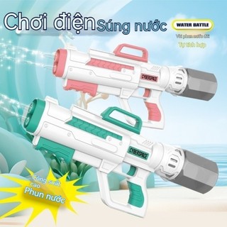 Súng bắn nước 2 nòng cỡ lớn cao cấp - 2 vòi áp lực loại to bắn xa 40cm khẩu phun nước mùa hè thú vị cho trẻ em