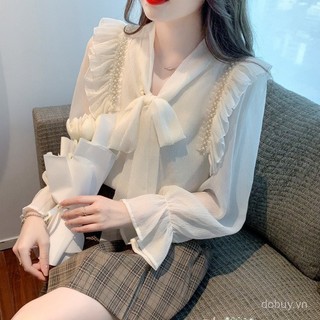 Áo Barong Hiện Đại Filipiniana Phong Cách Châu Á, Chất Liệu Voan Có Nơ Chi Tiết Thanh Lịch