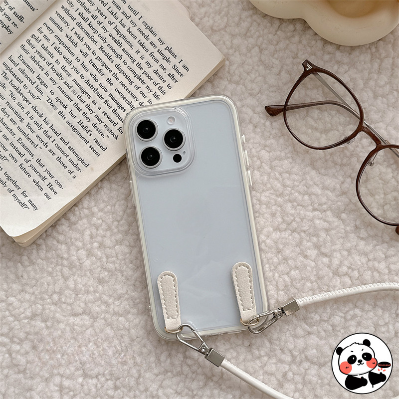 Ốp Điện Thoại 2 Trong 1 Có Dây Đeo Cho Redmi Turbo 4 Pro 3 A4 A3 Pro 5G 4G Vỏ Mềm Trong Suốt Dễ Thương Chống Rơi