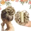 Kẹp móng vuốt KANGN, Tóc tổng hợp​​ ​​Kẹp mở rộng Flower Bud Wig Bun, Bun xoăn lộn xộn​​ Phụ kiện tóc Fluffy Ball Head Wig Bun Head ​​Tạo kiểu tóc nhanh​​