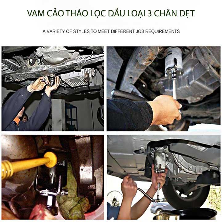Vam Cảo Lọc Dầu Nhớt 3 Chấu – Chân Tròn/Dẹp, Chắc Chắn, Dễ Dùng