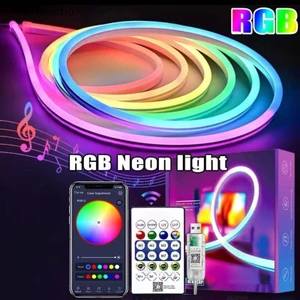 NS 5V RGBIC Đèn LED Neon Dây Đèn Neon Với Đồng Bộ Âm Nhạc DIY RGBIC Dreamcolor Đuổi Dải Băng Cho Trang Trí Nhà Chiếu Sáng NS