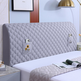 ☀ Bao gồm tất cả Vỏ bọc đầu giường dày Vỏ mềm hiện đại đơn giản Vỏ bọc đầu giường Phong cách châu Âu Vỏ bọc lưng giường bằng da cong Vỏ chống bụi PYEU