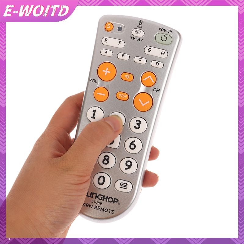 Bộ điều khiển từ xa loại học tập IR đa năng E-WOITD Chunghop L108E cho TV / SAT / DVD / CBL / DVB-T / AUX Nút lớn Sao chép E-WOITD