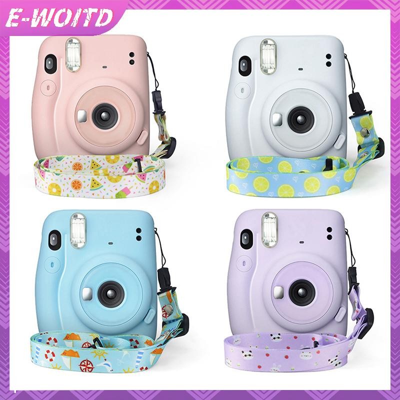 E-WOITD Dây đeo vai cổ máy ảnh 1,2m cho Instax 11 8 + 9 Dây đeo lưng đầy màu sắc Dây đeo máy ảnh HNVN