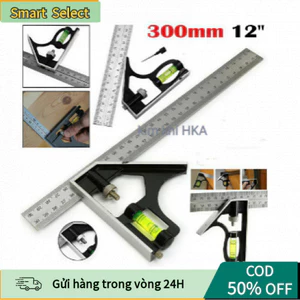 【COD】Thước Ke Góc Vuông 30cm Có Cân Thủy – Dụng Cụ Đo Góc Đa Năng Cho Thợ Mộc, Cơ Khí