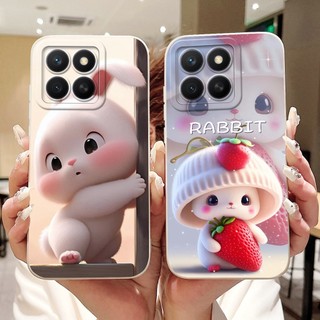 Dành Cho Honor X8c Vỏ Hoạt Hình Mèo Thỏ Dễ Thương HonorX8c X 8C 4G ABR-LX1 LX2 LX3 Vỏ Điện Thoại Silicon Mềm Bảo Vệ Ống Kính