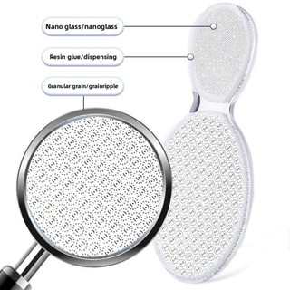 Máy chà sàn chân WEAVELYF, Tấm Rasp chân thủy tinh hai mặt, Dụng cụ tẩy tế bào chết bằng kính Heel File Hard Dead Skin Remover Chăm sóc móng chân