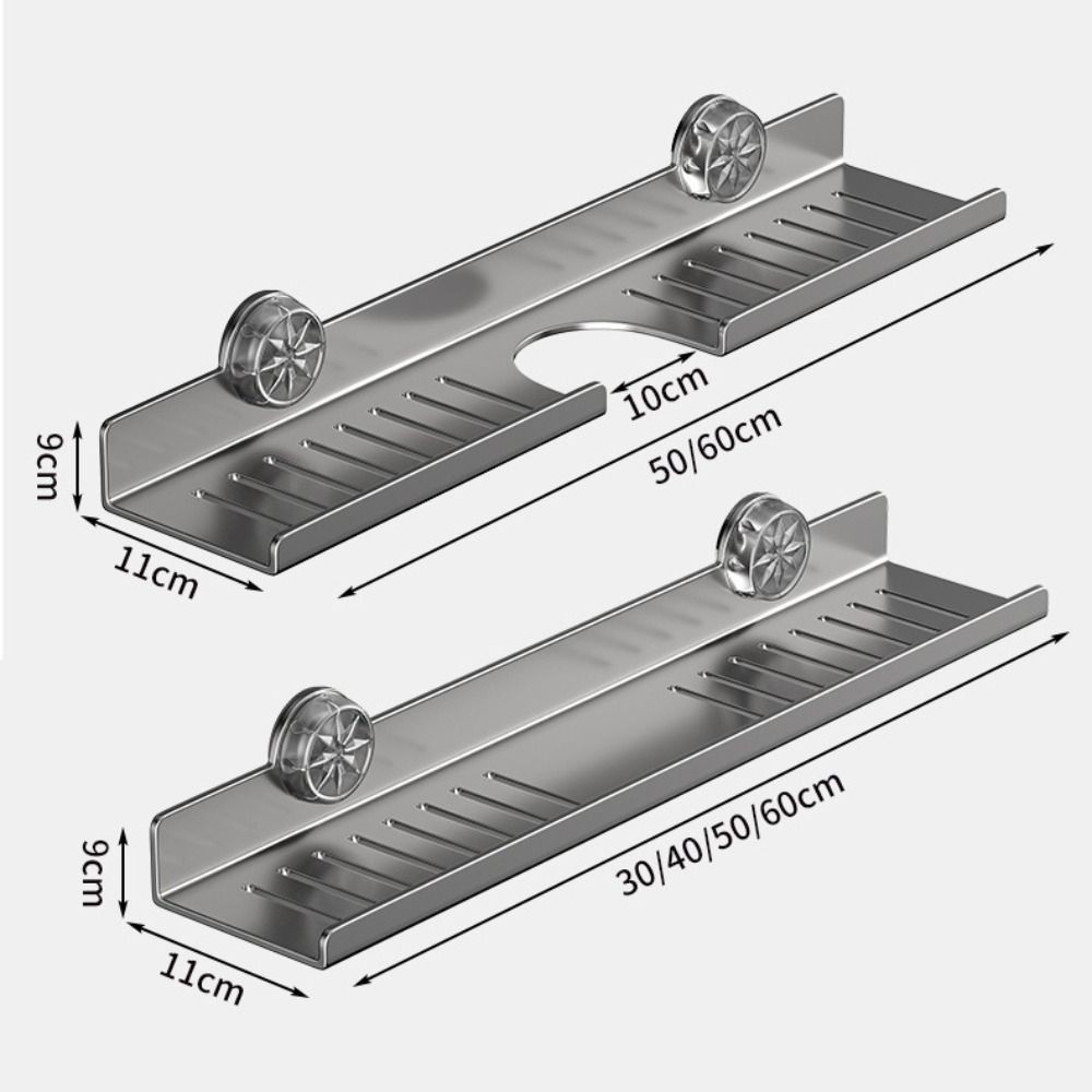Dụng cụ sắp xếp vòi AWNGD, Kệ lưu trữ cốc hút treo tường không đục lỗ, Giá phòng tắm chống nước tiết kiệm không gian Mặt trước gương