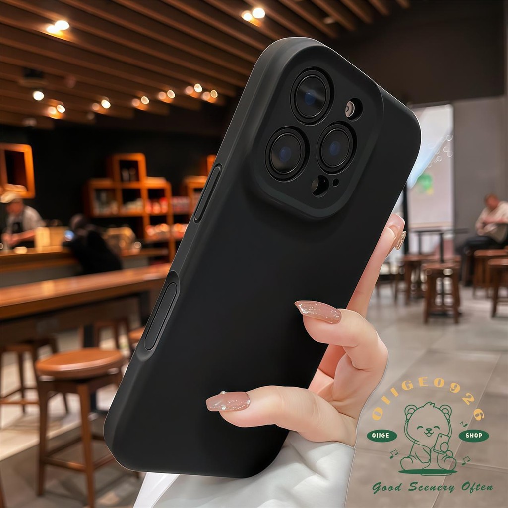 Ốp điện thoại dạng lỏng rắn Macaroon iphone16 Pro Max 15 14 vỏ cho vỏ iPhone vỏ mềm silicon TPU chống sốc