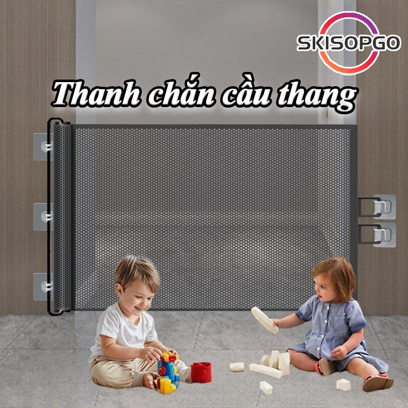 Cổng An Toàn Cầu Thang Cho Trẻ Em Có Thể Thu Vào Cho Hàng Rào Cửa Em Bé Cửa Trẻ Em, Thanh Chắn Cầu Thang