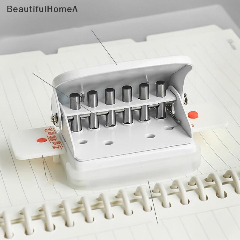 BeautifulHomeA 6 lỗ Punch Notebook Lỗ tròn Máy đục lỗ tiêu chuẩn Giấy đục lỗ cho A4 A5 VN