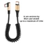 BTM Chuyên Nghiệp 240W USB C Cáp Sạc Đôi Đầu Nam Loại C Lò Xo Cuộn Dây Đầu Nối Nhỏ Gọn Chi Tiết