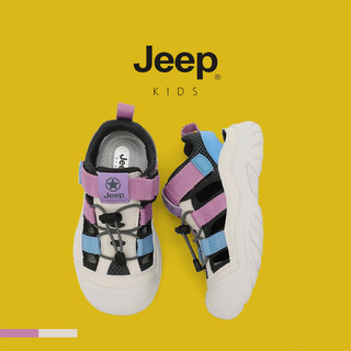 JEEP Giày sandal ngón chân cho bé trai mùa hè 2025, đế mềm thoáng khí, đi biển, phong cách thể thao nhẹ, size lớn