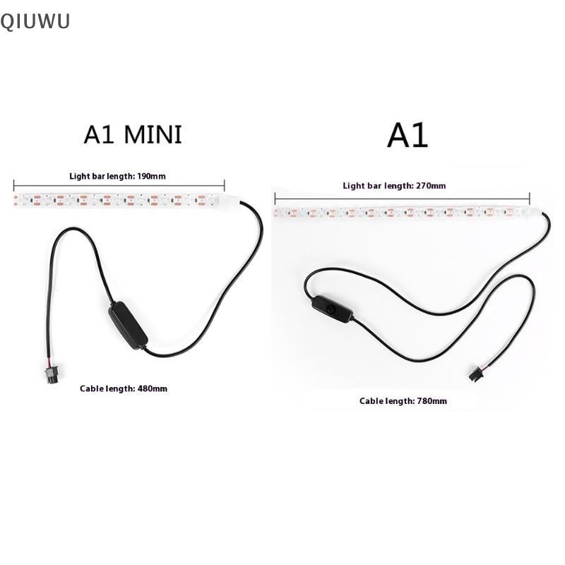 QIUWU Nâng cấp Dải đèn Led cho Bambu Lab A1 / A1mini Ra95 Đèn lấp đầy 24V Ánh sáng trắng siêu sáng cho phụ kiện máy in 3D Bambulab.