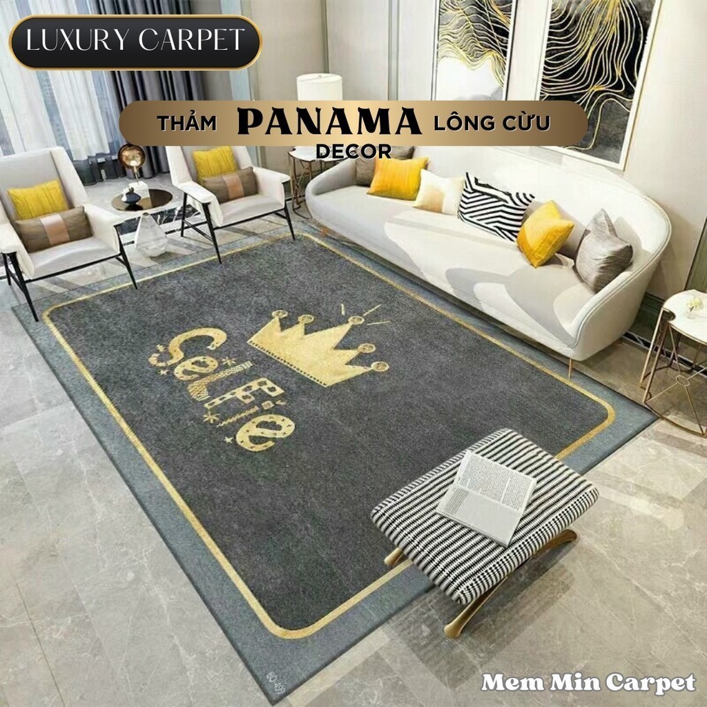 Thảm Panama Lông Cừu Họa Tiết Sang Chảnh, Làm Cho Căn Nhà Thêm Trang Trọng (1) -  MemminCarpet - TH116