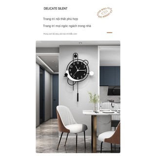 Trang Trí Nhà Cửa Đồng Hồ Treo Tường Phòng Khách 2024 Phong Cách Influencer Thời Trang Hộ Gia Đình Sáng Tạo Đơn Giản Hiện Đại Đồng Hồ Treo Tường
