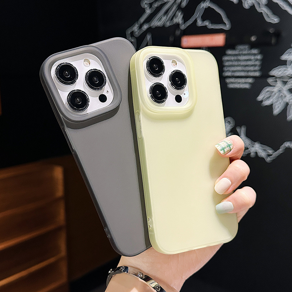 Ốp điện thoại mờ bề mặt sương mù siêu mỏng cho iPhone 15ProMax 15Pro 15 14 13 12 11 Pro Max Bảo hiểm toàn diện Vỏ mềm bảo vệ chống sốc