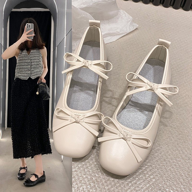 Atikota Nữ Thời Trang Retro Đơn Giản Ngoài Trời Khóa Một Dòng Sinh Viên Đa Năng Giày Đơn