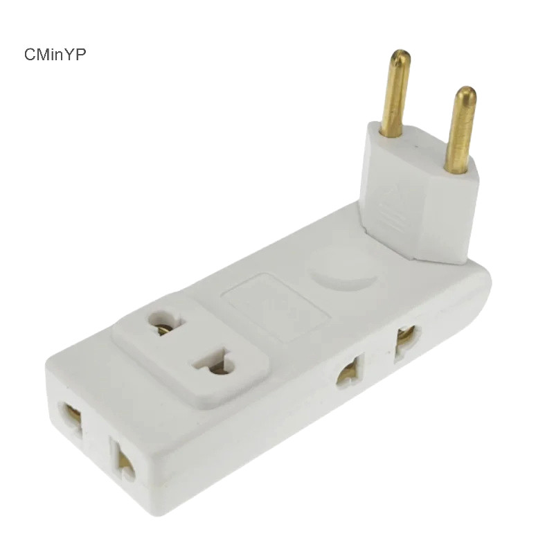 Cminyp 4 Trong 1 Ổ Cắm Tường Nối Dài Ổ Cắm Điện EU 180 Độ Cắm Adapter Du Lịch Aadapter Di Động Bộ Chuyển Đổi Điện Vinh Quang