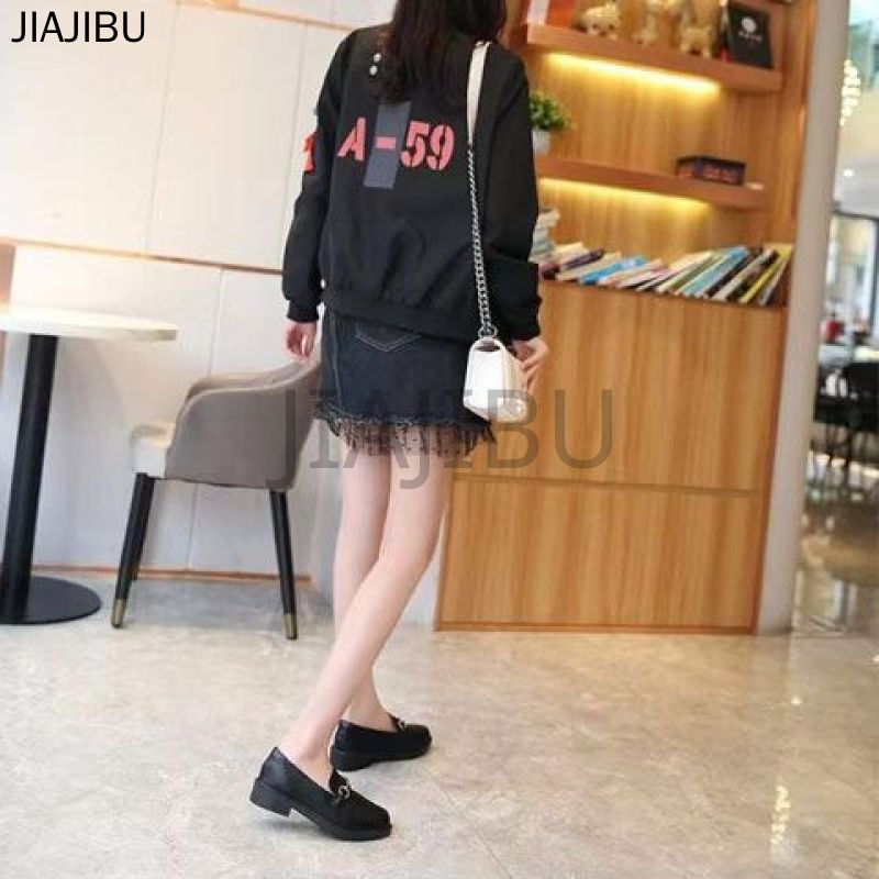 Size 35-46 Giày Nữ Cỡ Lớn Korean Fashion Platform Mary Jane Shoes 45 Giày Lười Da Đen Phong Cách Anh 44 Giày Đi Học Màu Đen Cho Bé Gái Có Khóa Kim Loại 43 Giày Búp Bê Lolita Mũi Tròn Gót Dày Chống Trượt