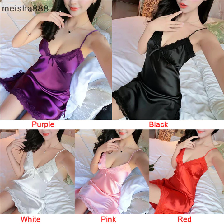 Meisha888 Nữ Đồ Lót Lụa Áo Váy Ngủ Váy Ngủ Gợi Cảm Đồ Ngủ Váy Đẹp