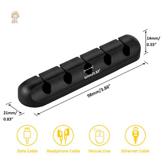 Twe Cáp Tổ Chức Quản Lý Dây Giá Đỡ Cáp USB Linh Hoạt Cuộn Dây Kẹp Silicon Tidy Cho Bàn Phím Chuột Bảo Vệ Tai Nghe VN