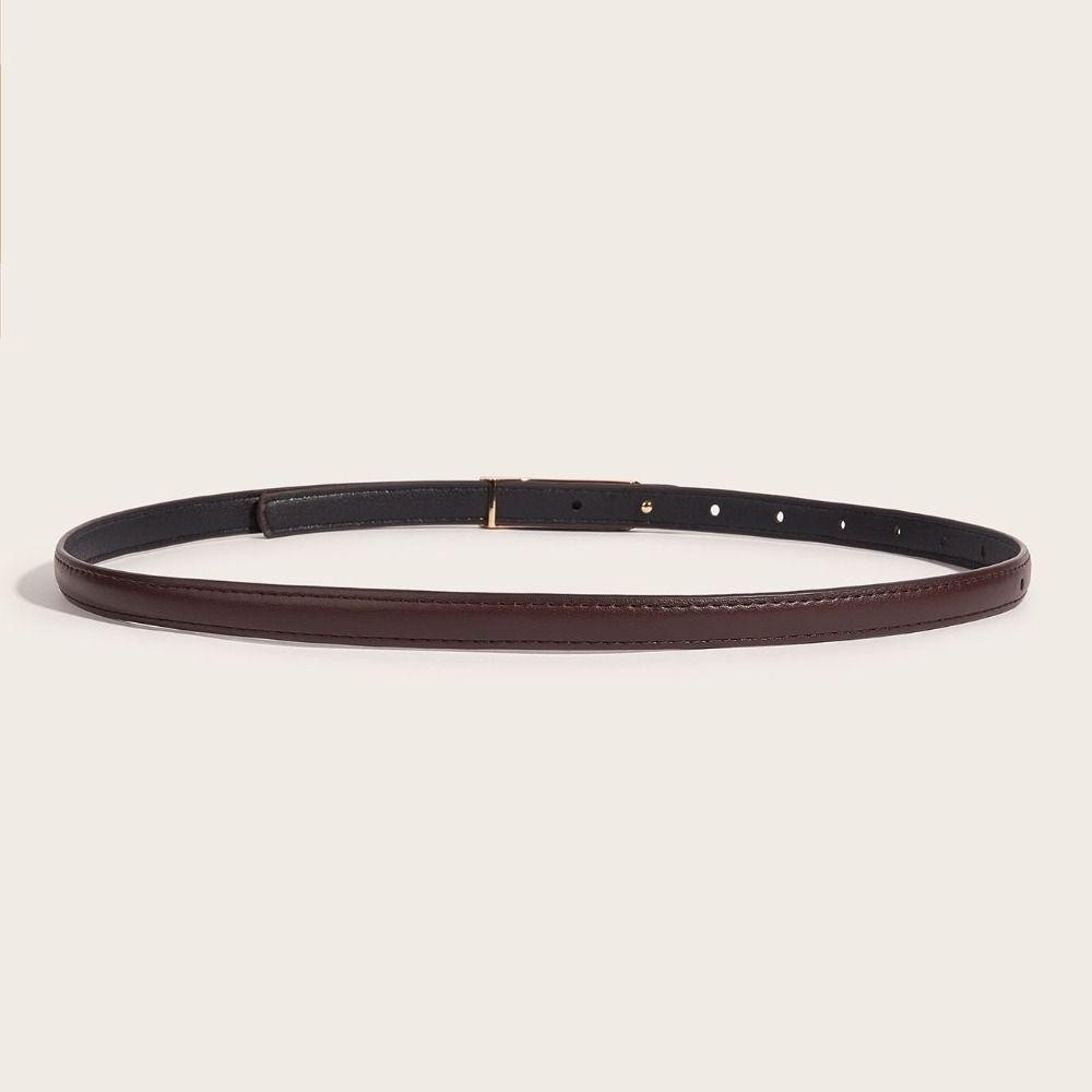 Thắt lưng da JKDESIGN - Thiết kế sang trọng với khóa trượt kim loại, dây mỏng dành cho nữ
