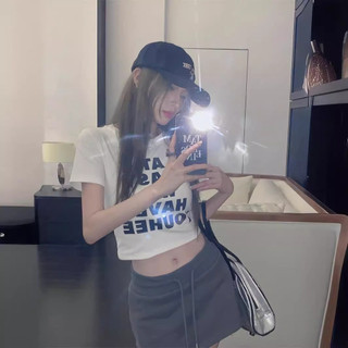 Áo thun Baby tee croptop in chữ ngọt ngào hottie dáng ôm ngắn hở rốn